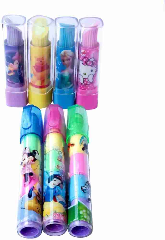 ShopTop LIPSTICK & pen Shaped Eraser 7 pcs Non-Toxic Eraser  - eraser