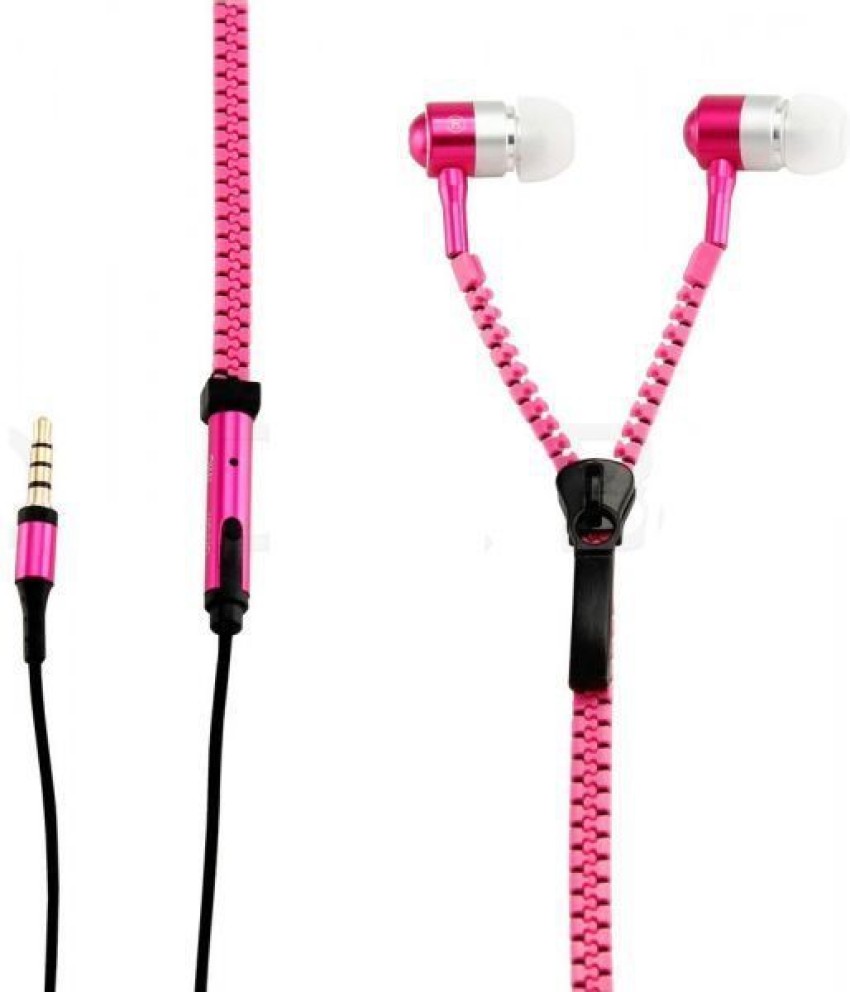 Estar Himtek Zipper Dynamic Headphone Pink In the Ear Bluetooth