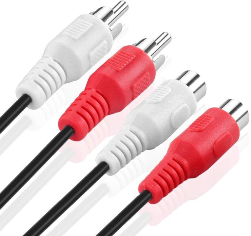 Buy 25 feet 2 RCA Male to Male Audio Cable (2 White/2 Red Connectors)  Online at Low Prices in India 