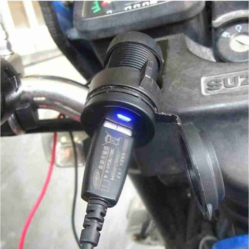 4A 20W Aluminium Motorcycle Handlebar USB Charger - Prevent Battery Drain