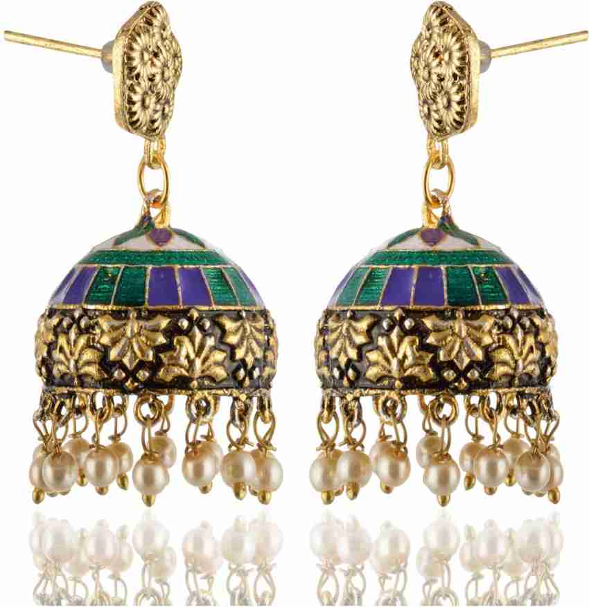  Buy Keeda Stores Tokri Jhumka Earrings With Pearl Beads for  Women & Girl Alloy Jhumki Earring Online at Best Prices in India