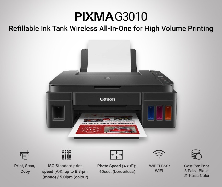 Imprimante Pixma jet d'encre A4 4800 x 1200 DPI Wifi Noir - CANON -  IMP_CA_G3470 