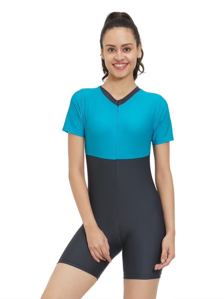 Women Half Sleeves Blue Girls Swimming Costume at Rs 295/piece in