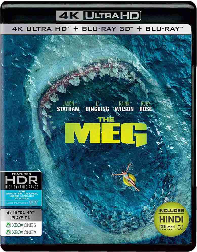 The Meg 4K UHD Blu ray 3D Blu ray 3 Disc Price in India