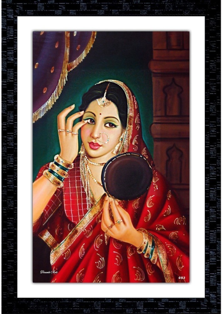 Without Frame Rajasthani Women Acrylic On Paper Painting, Size: A4 at Rs  4500 in Kanpur