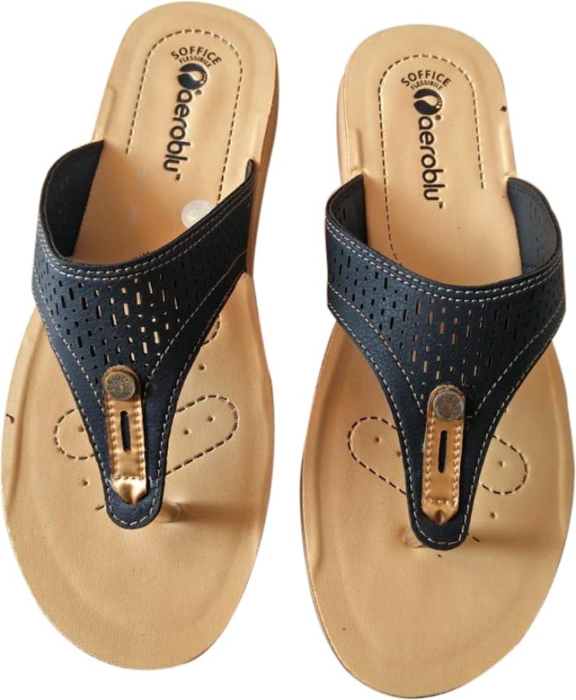 Daily Wear Aeroblu Women Flip Flops Slippers Chappals, Size: 5 To