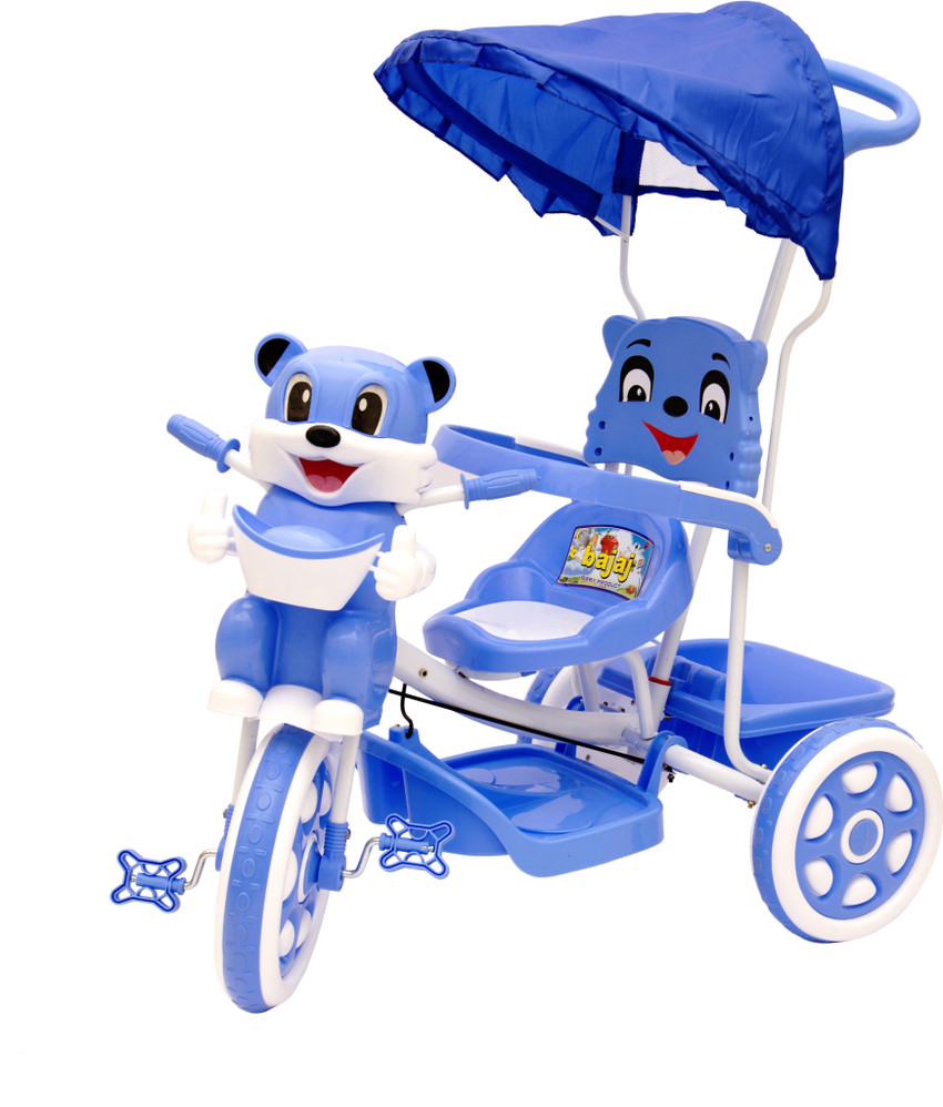 Love Baby Products Baby Cycle for 2 year old kids With Canopy Footrest Light Musical Back Support Storage Basket and Parent Push Handle Control Recommended For Children 1 2 3