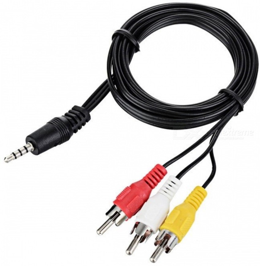 Buy Kebilshop Male to 3 RCA Male Plug Stereo Audio Video AUX Cable 3.5 MM  To RCA AV Online at Best Prices in India - JioMart.