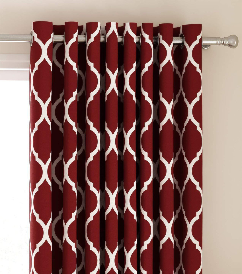 Curtain Label 228 cm 7 ft Cotton Semi Transparent Window Door