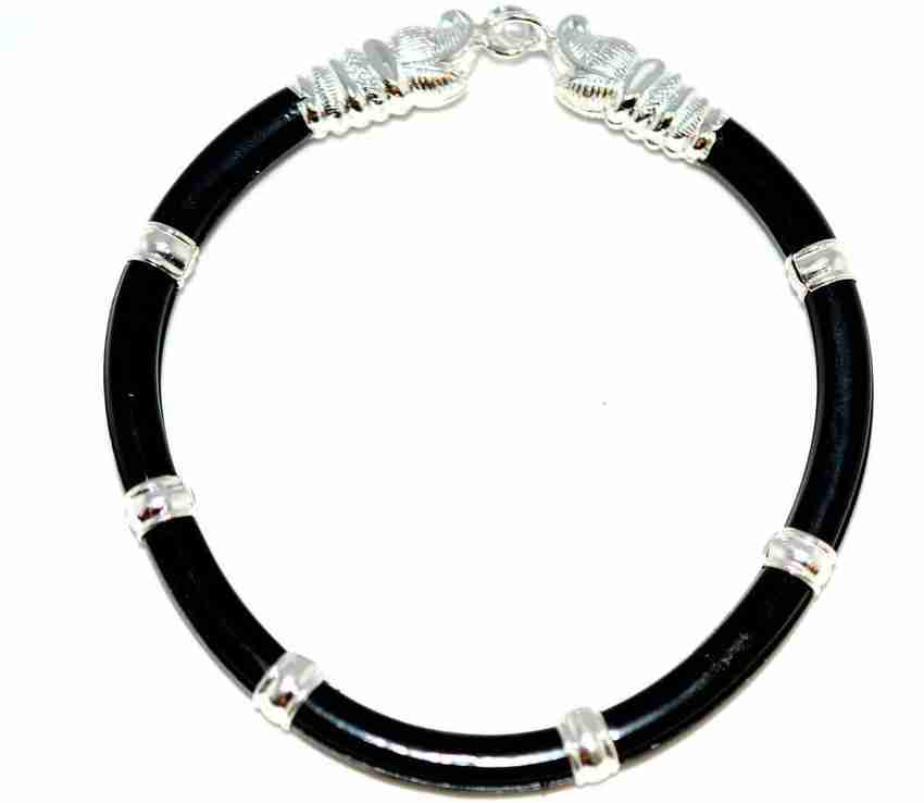 Silver rubber outlet bracelet