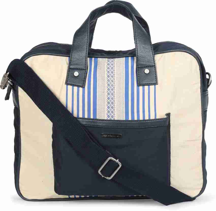 PETER ENGLAND 15 inch inch Laptop Tote Bag Beige Price in India