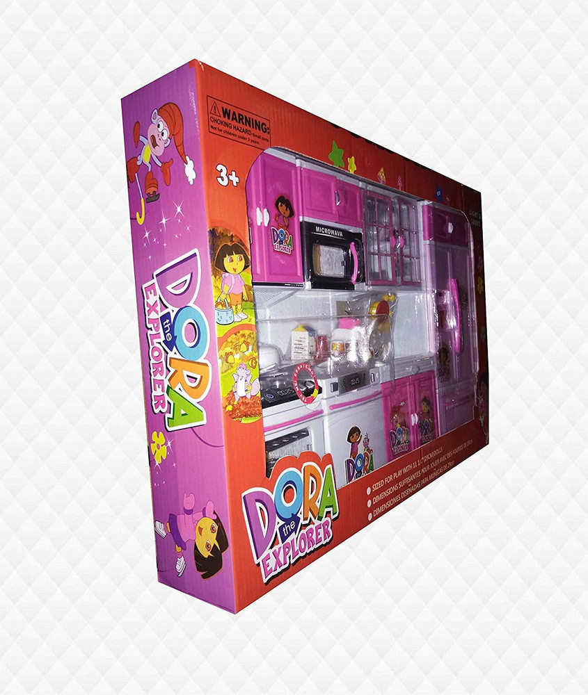 RGB GROUP Dora Kitchen Set Battery Operated for Kids 3 pink