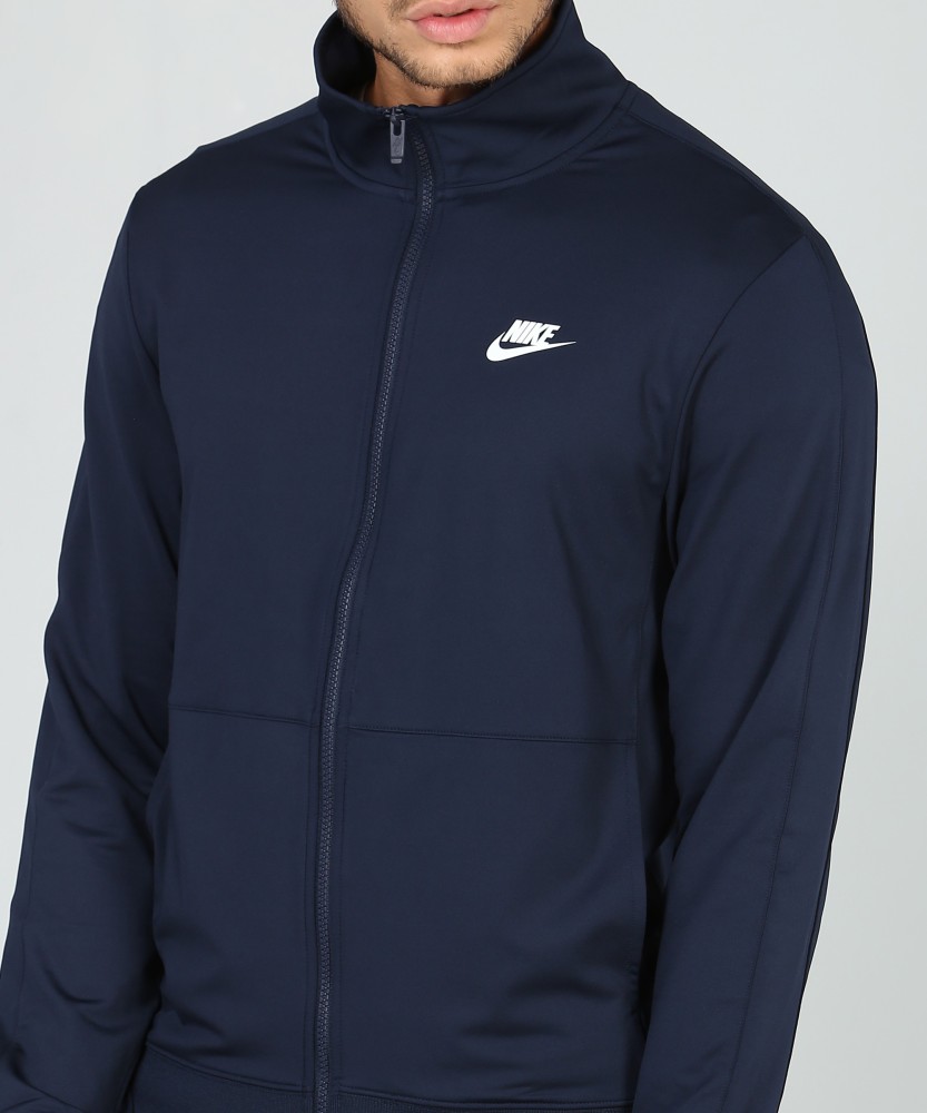 Nike fleece sales track jacket