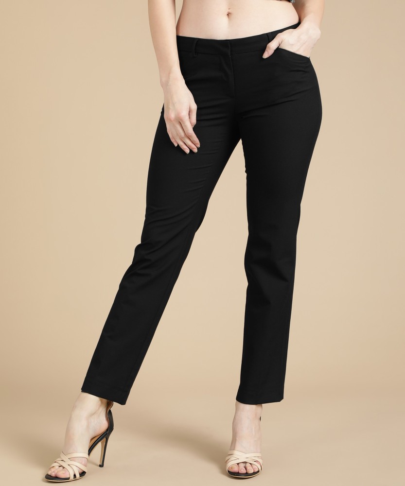 Textured Formal Trousers In Black B95 Facum