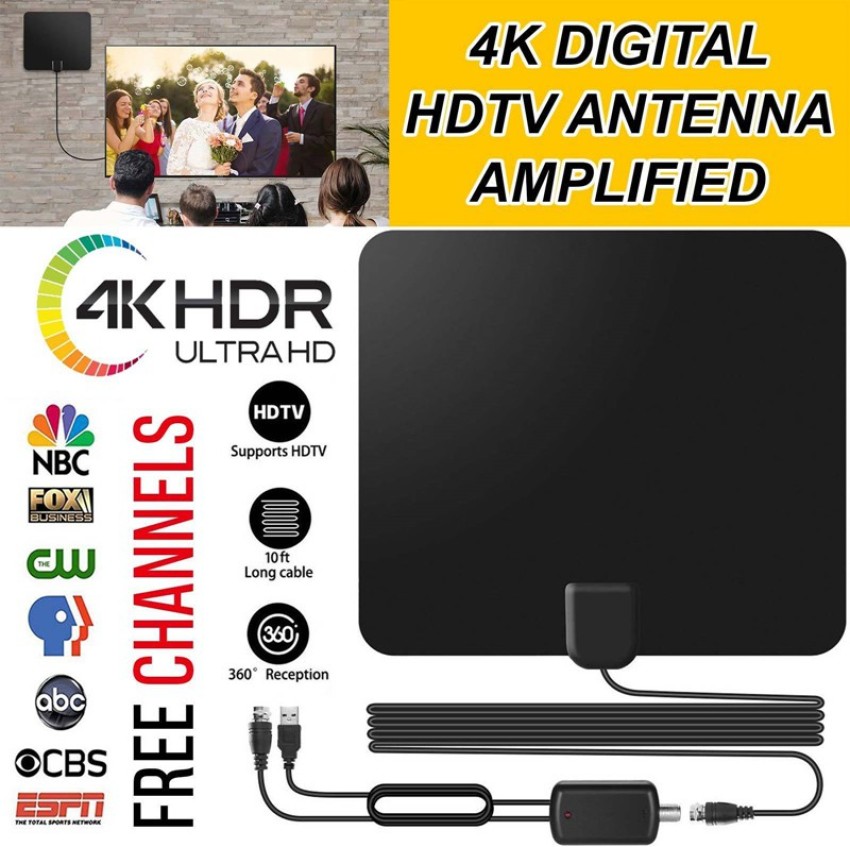 2 Pack HDTV Aerial Amplifier Signal Booster HDTV TV Antenna with USB Power  Supply Kits, EEEkit Indoor Digital Satellite Low Noise Signal Booster for  Boost Any Passive Antennas 
