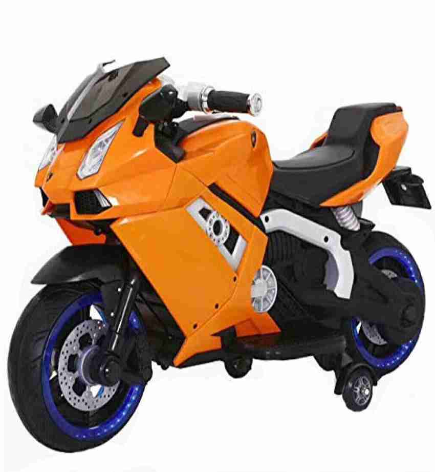 baybee Kids Bike Battery Operated 4 Wheels Motorbike For baby/ Motorcycle  Rechargeable Battery Operated Ride On Bike for Baby /Kids Boys And Girls  (Orange) Bike Battery Operated Ride On Price in India -