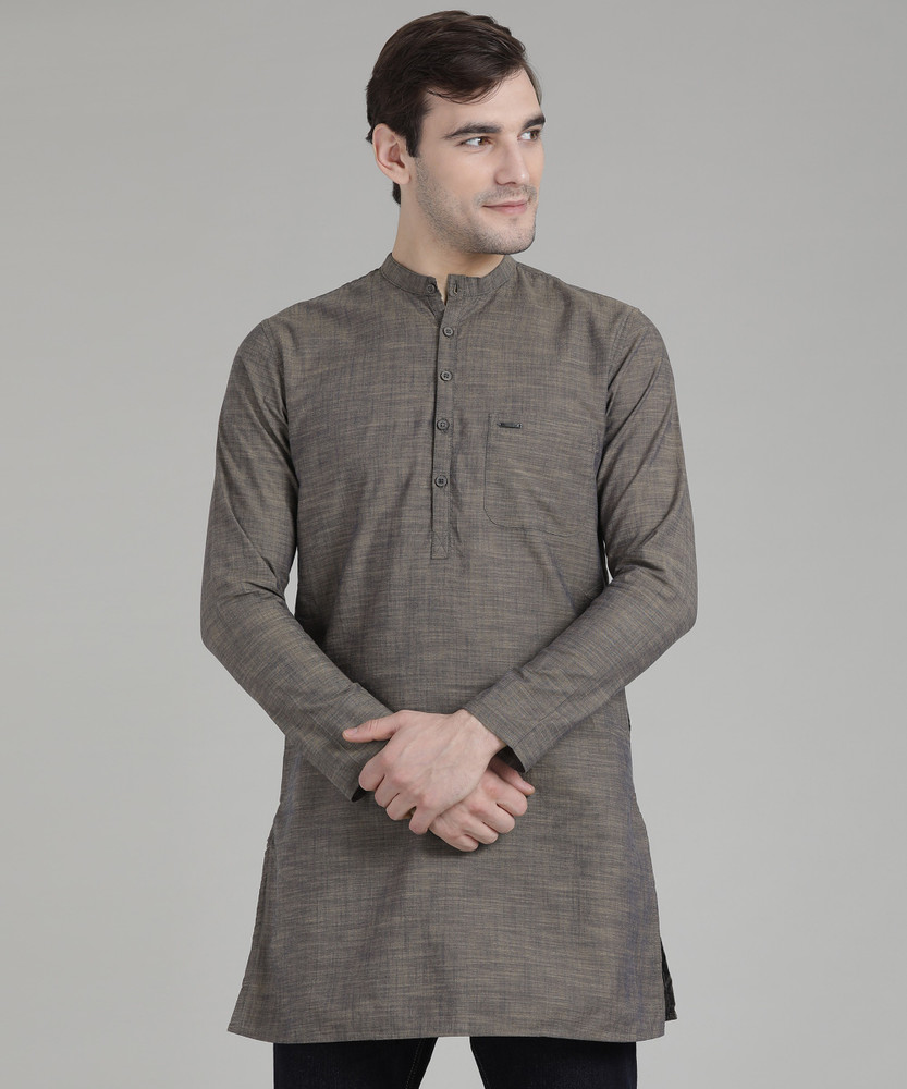 PETER ENGLAND Men Checkered Straight Kurta Buy PETER ENGLAND Men