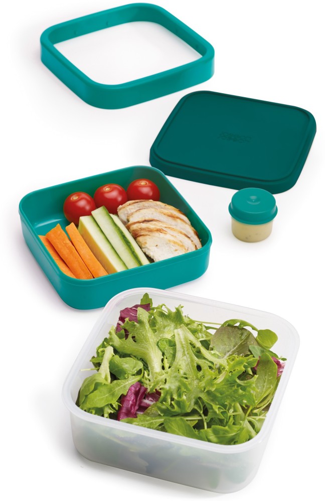 Buy Fit & Fresh Salad Shaker Lunch Container with Built-in Dressing  Dispenser, Utensils and Reusable Ice Pack Online at desertcartINDIA