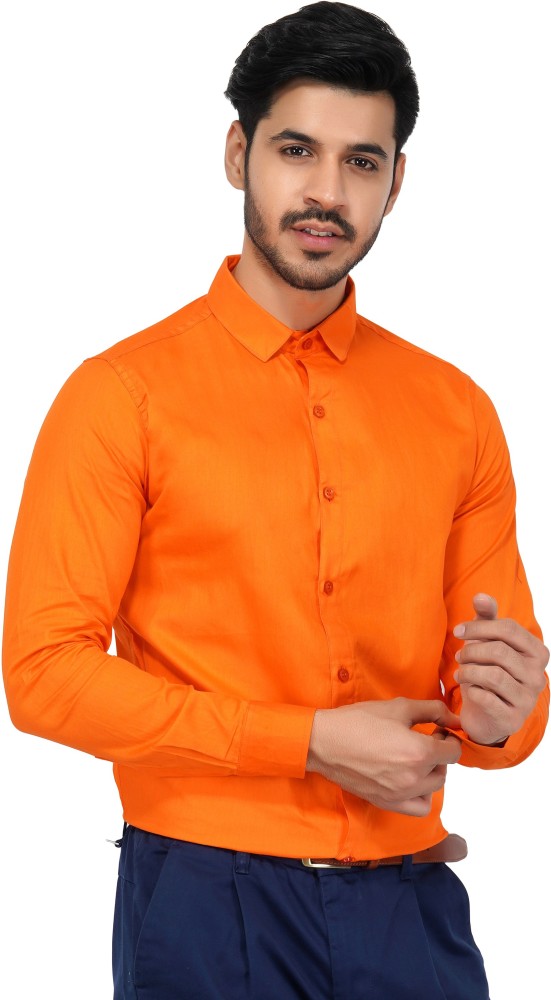 orange color shirt