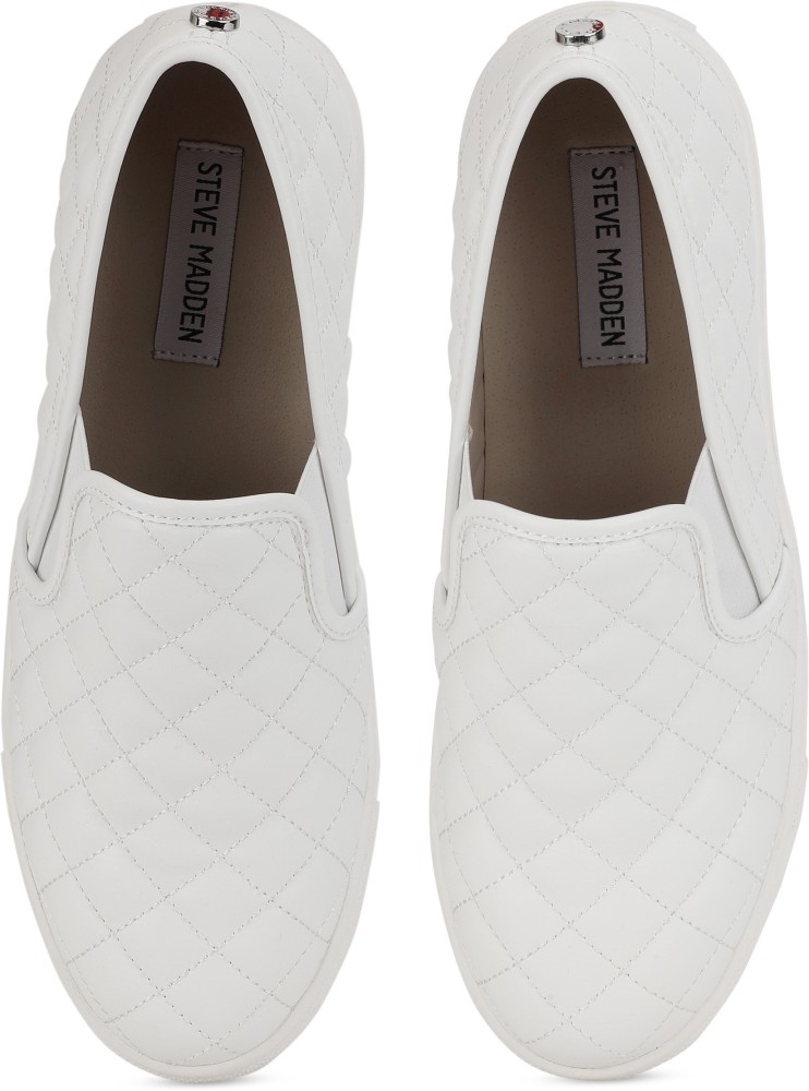 White slip on steve shops madden