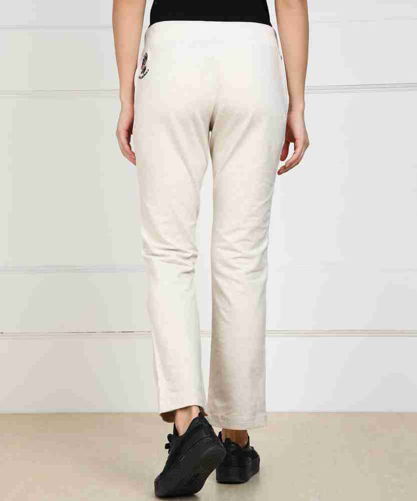 JOCKEY UL07 Solid Women Beige Track Pants - Buy Cream Melange