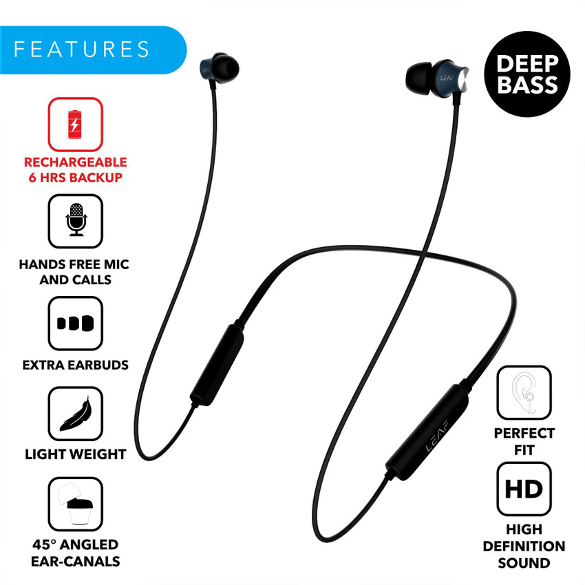 Leaf collar outlet wireless bluetooth earphones