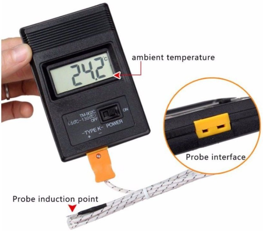LCD Display Type K Digital Thermometer TM-902C