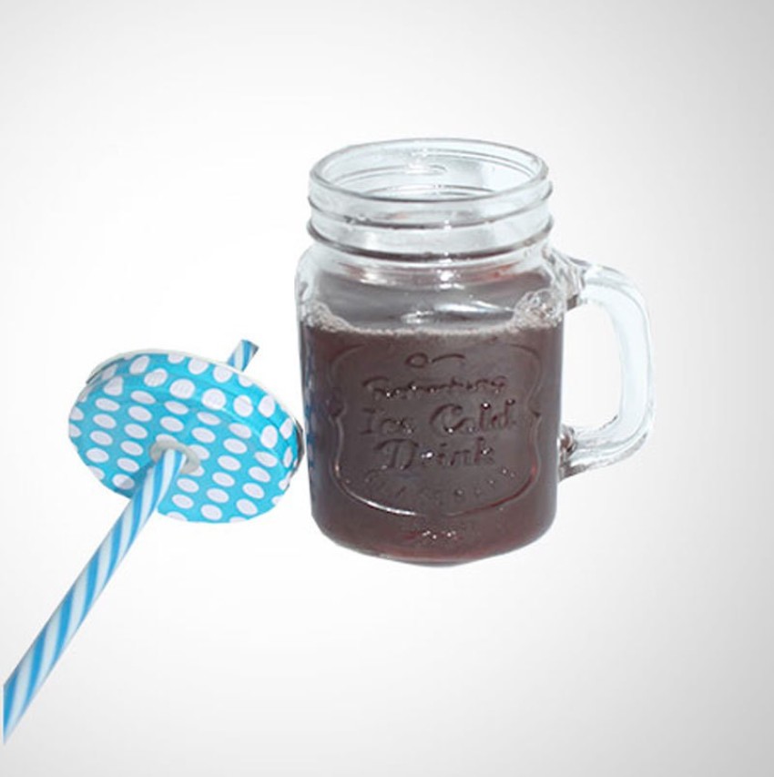 BUY SURETY Glass Straw Jar with Lid and Straw Summer Ice Cream Fruit Cold  Drinking Water Jars Cold Coffee Juice Cup Glass Mason Jar Price in India -  Buy BUY SURETY Glass