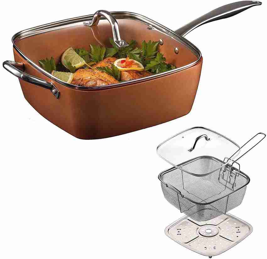 Copper Chef 5 Piece Square Pan Set Fry Pan 24.1 cm diameter with