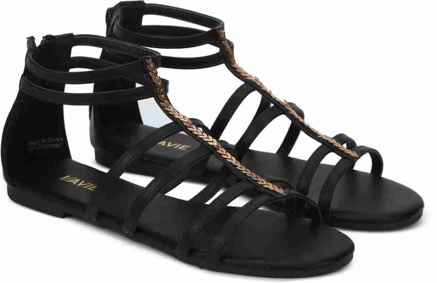 LAVIE Women Black Sandals Buy LAVIE Women Black Sandals Online
