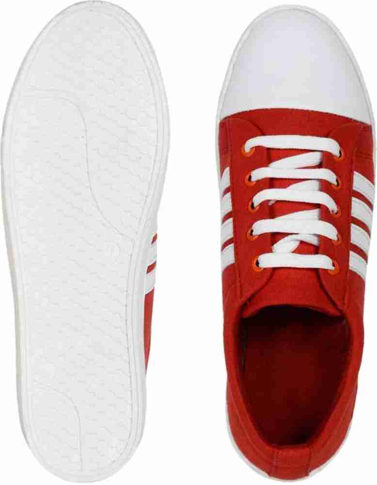 FEEDOT shoes casual red four white line Canvas Shoes For Men Buy FEEDOT shoes casual red four white line Canvas Shoes For Men Online at Best Price Shop Online for