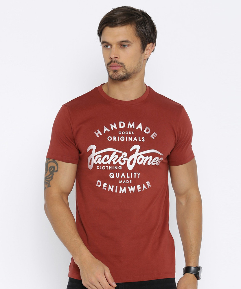 JACK JONES Printed Men Round Neck Purple T Shirt Buy PURPLE JACK JONES Printed Men Round Neck Purple T Shirt Online at Best Prices in India Flipkart