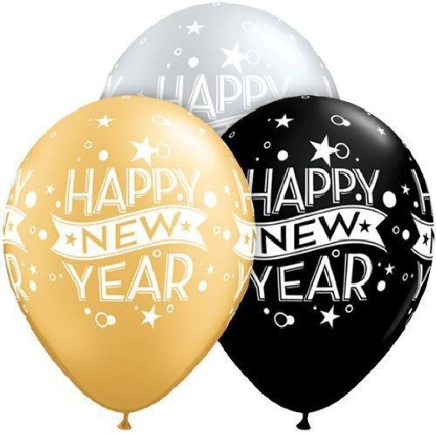 Happy new online year balloons