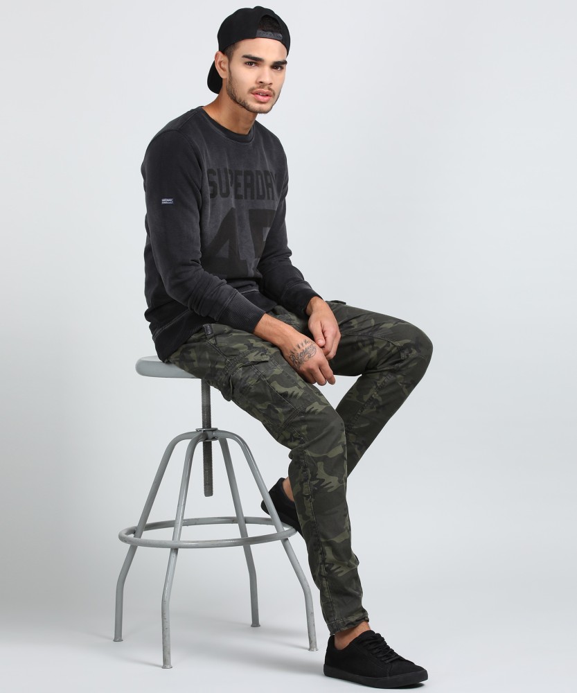 Superdry Pants Official Online  Overdyed Camo Mens Organic Cotton Core Cargo  Trousers