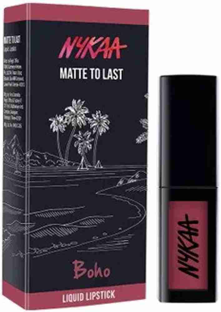 NYKAA Matte To Last Liquid Lipstick Boho 16 Price in India Buy NYKAA Matte To Last Liquid Lipstick Boho 16 Online In India Reviews Ratings Features Flipkart