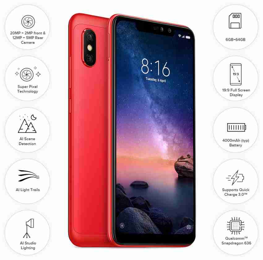 Mi note 6 on sale pro rose gold price