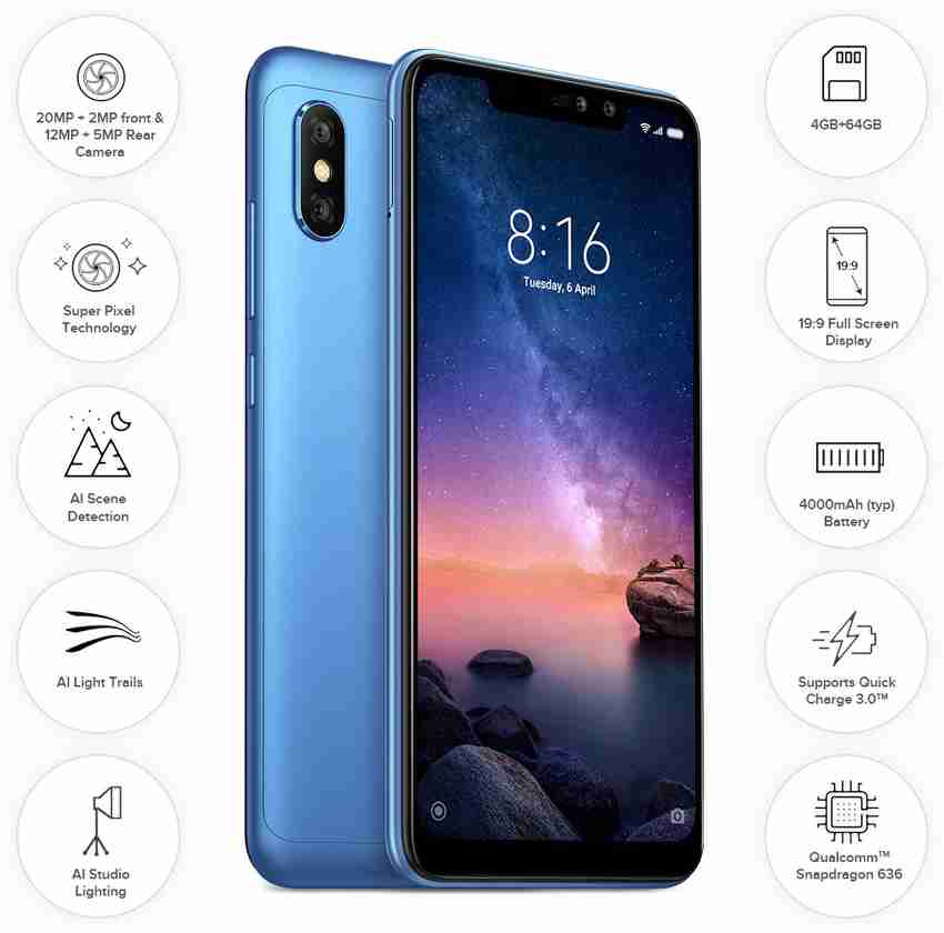 Mi note 6 outlet pro rose gold price