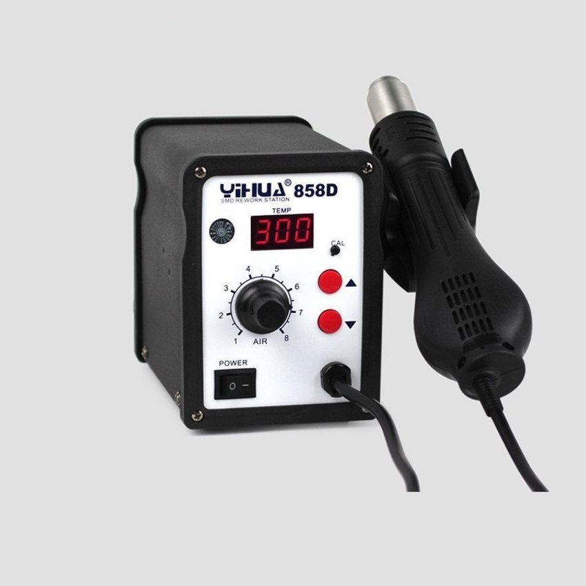 YIHUA Hot Rework Digital Station Air Solder Blower Gun 220V SMD Rework  Station Hot Air Rework Soldering Station, Suitable For SMD, SOIC, CHIP,  QFP, PLCC, BGA 858d 650 W Simple Price in