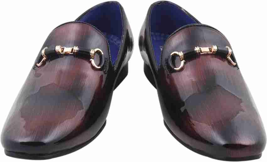 Wine red formal shoes top