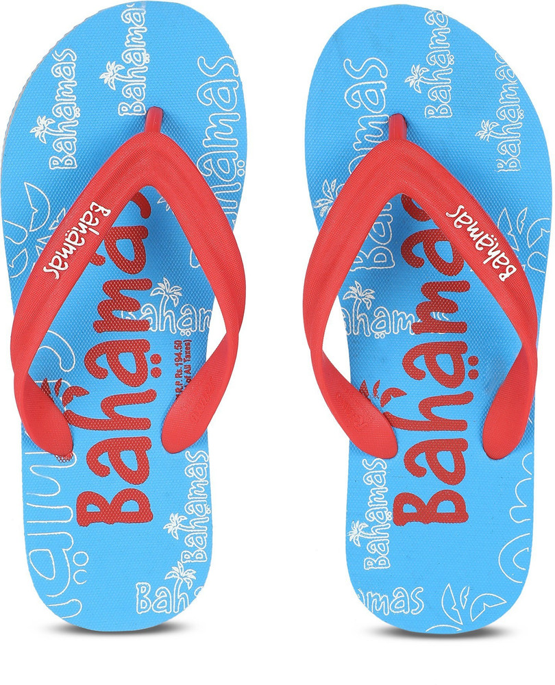 BAHAMAS Men BH0058GSBRD9 Slippers Buy Sky Blue Red Color BAHAMAS
