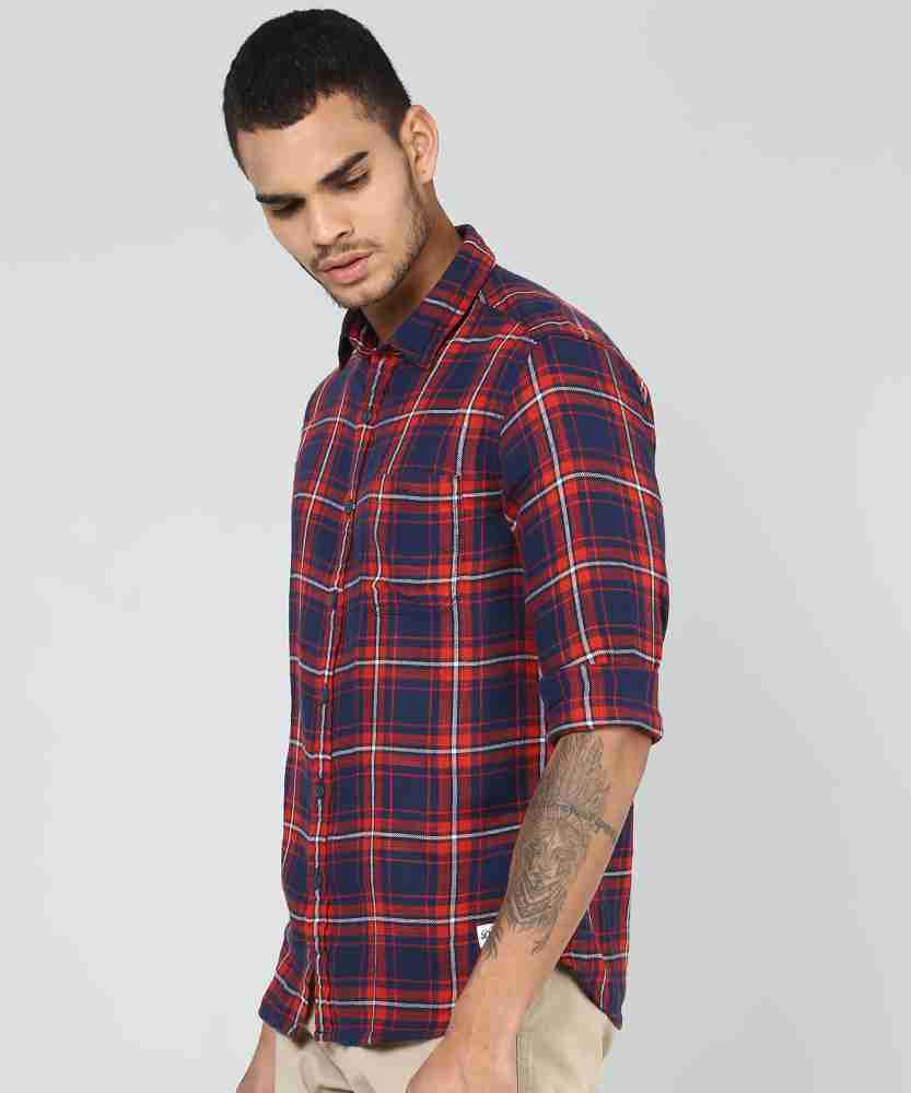 flying machine red check shirt