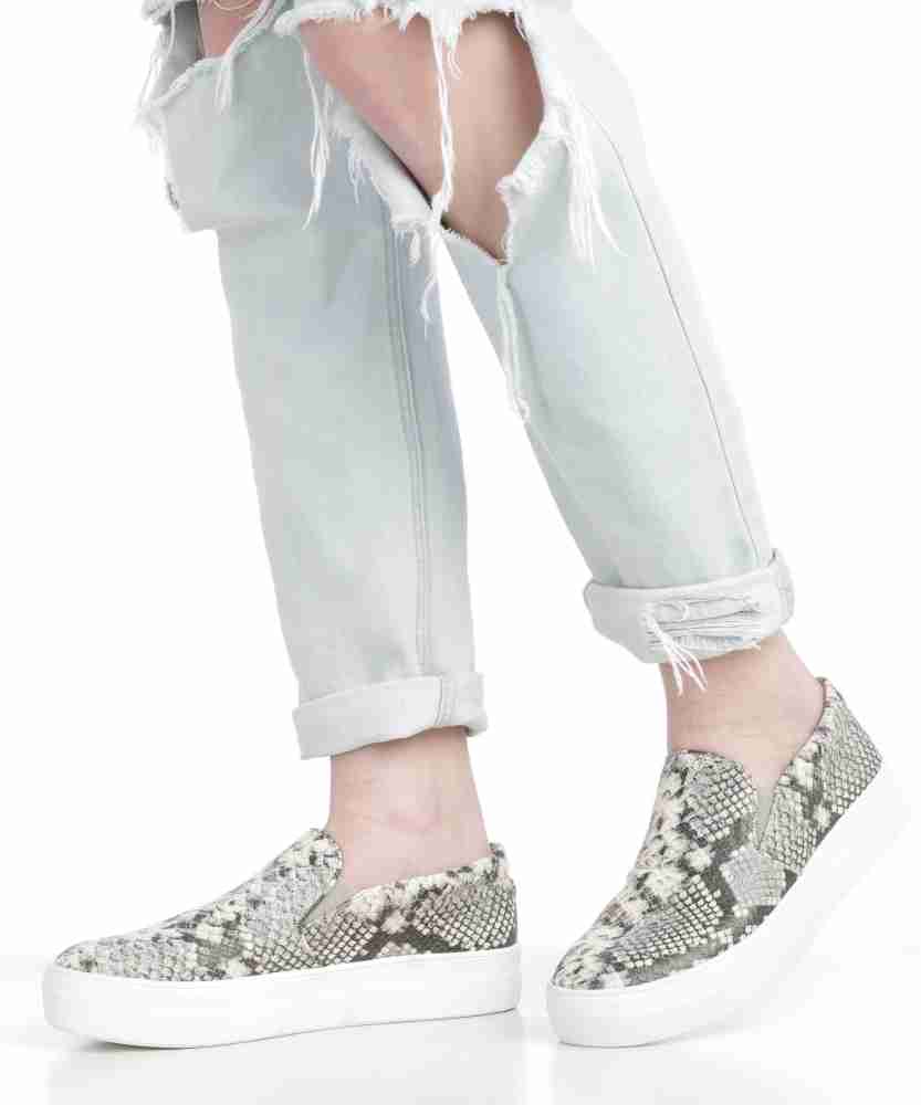 Steve madden gills natural snakeskin slip on sneakers online