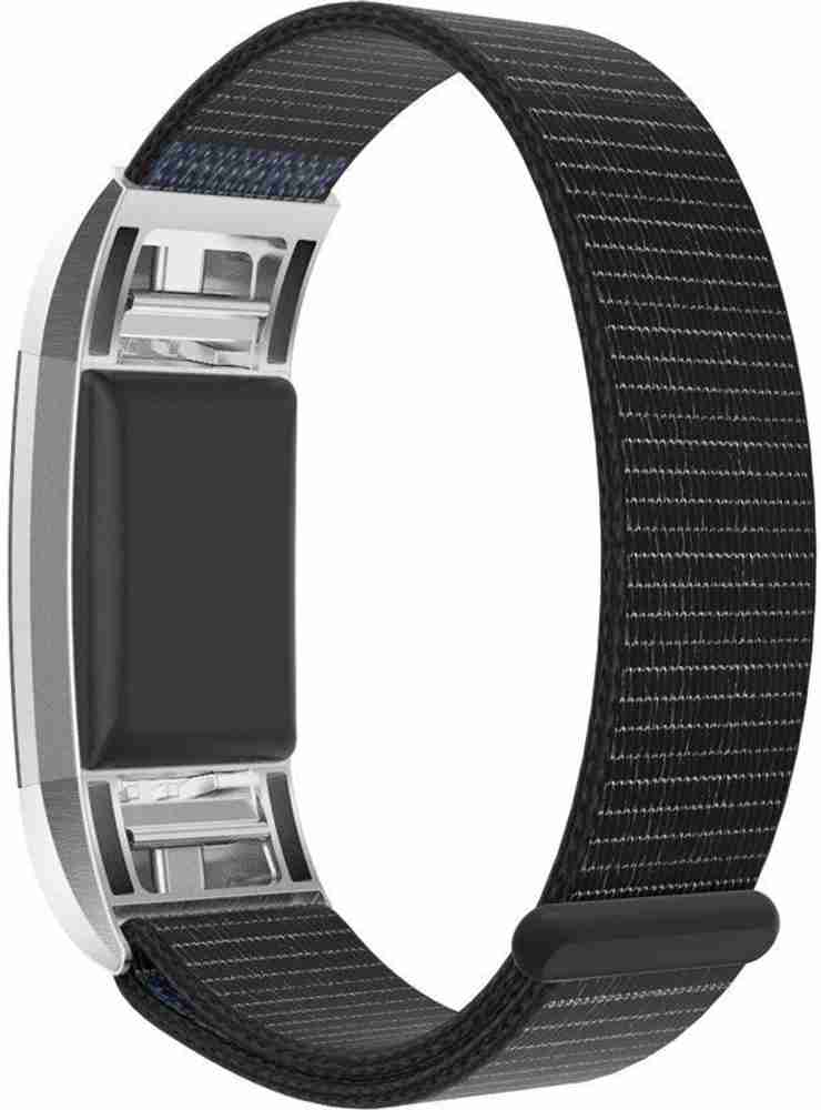 CellFAther Nylon Strap Band For Fitbit Charge 2 L S Offical Black