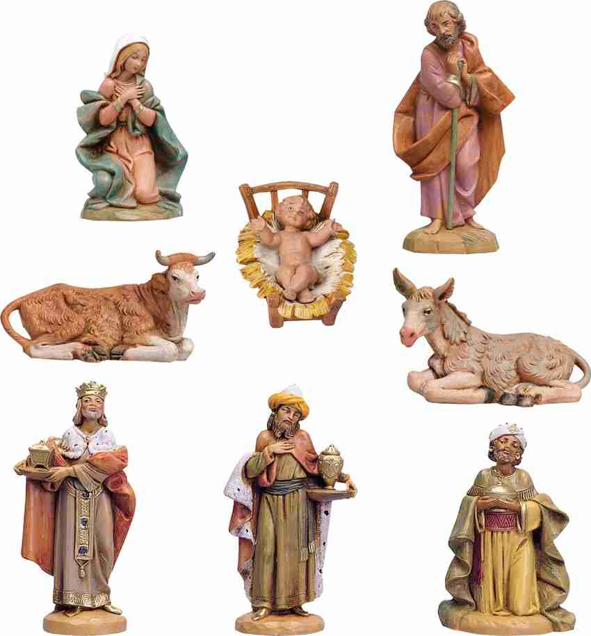 djp CHRISTMAS CRIB SET Angel Figurine Pack of 8 Price in India