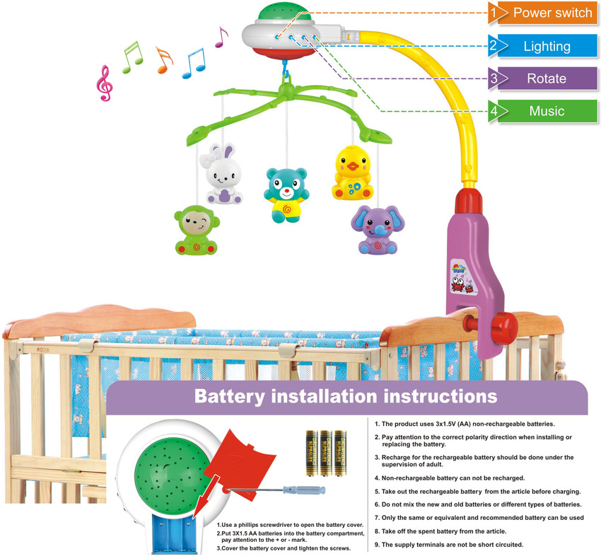Playhood musical deals cot mobile