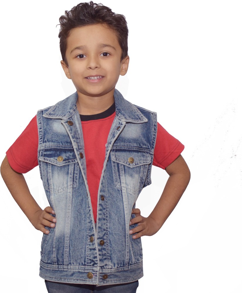 Boys denim vest best sale