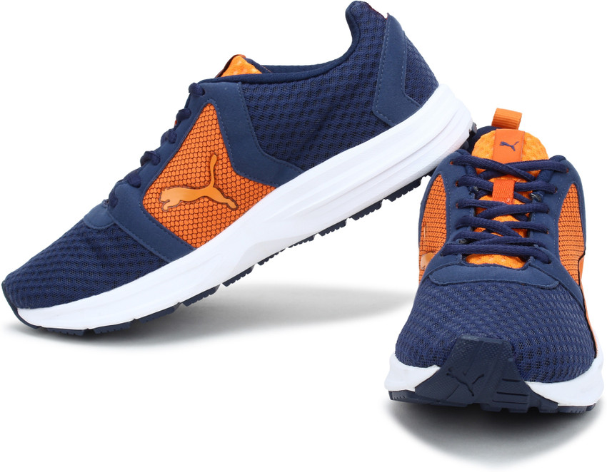 Blue and orange puma shoes clearance