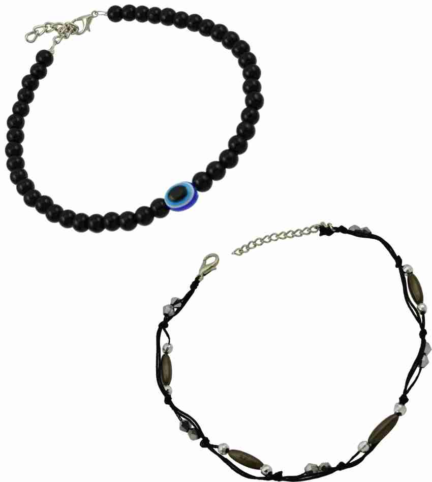 HIGH TRENDZ Evil Eye Bead And Black Thread Single Anklets Combo Pack  Fabric, Glass, Copper Anklet Price in India - Buy HIGH TRENDZ Evil Eye Bead  And Black Thread Single Anklets Combo