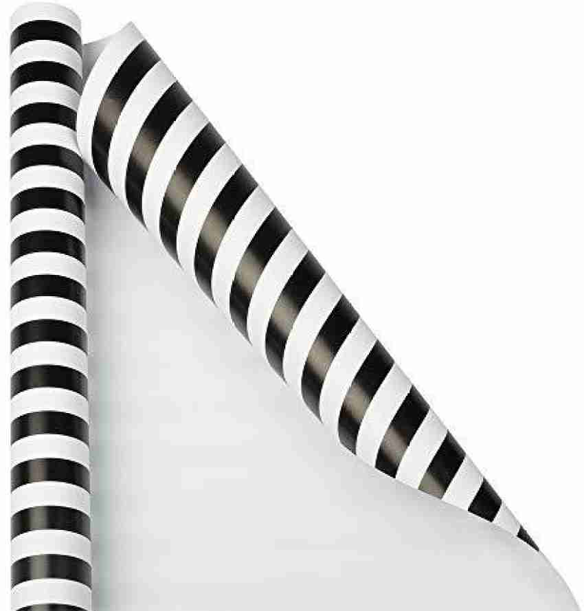 Bbj Wraps BBC Striped Flower Wrapping Paper for Gift