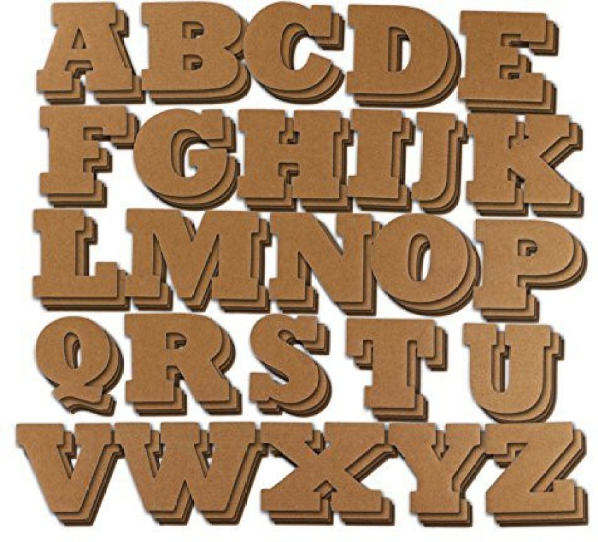 Wooden Alphabet Letters for DIY Crafts, 3D Letters India